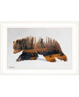 Trendy Decor 4U Traveling Bear by andreas Lie, Ready to hang Framed Print, Frame