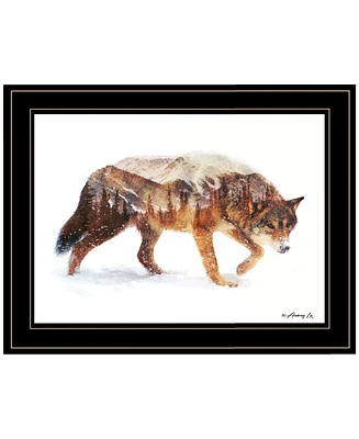 Trendy Decor 4U Arctic Wolf by andreas Lie, Ready to hang Framed Print, Black Frame, 19" x 15"