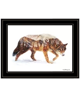 Trendy Decor 4U Arctic Wolf by andreas Lie, Ready to hang Framed Print, Black Frame, 19" x 15"