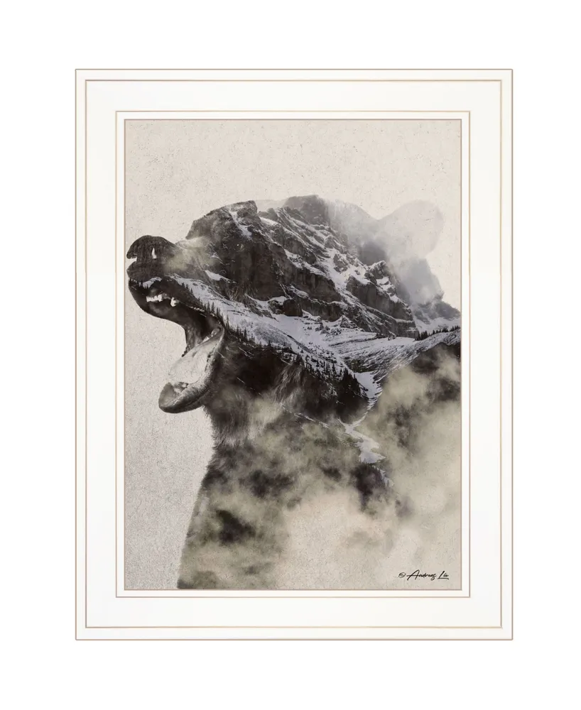 Trendy Decor 4U Bear Fog by andreas Lie, Ready to hang Framed Print, Frame