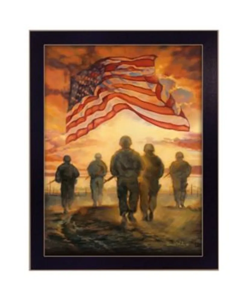 Trendy Decor 4u Bless Americas Heroes By Bonnie Mohr Printed Wall Art Ready To Hang