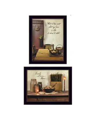 Trendy Decor 4U Home and Family Collection By Susan Boyer, Printed Wall Art, Ready to hang, Black Frame, 36" x 14"