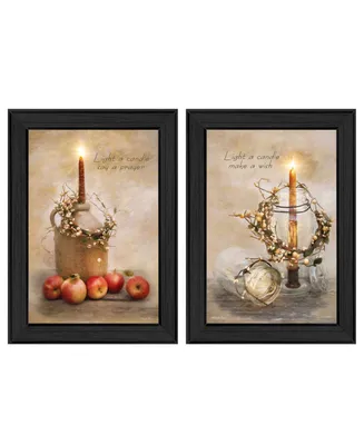 Trendy Decor 4U Light a Candle Collection By Robin-Lee Vieira, Printed Wall Art, Ready to hang, Black Frame, 21" x 15"