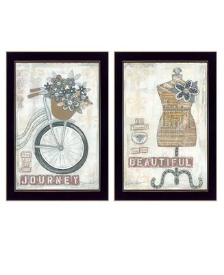 Trendy Decor 4U Beautiful Journey Collection By Annie LaPoint, Printed Wall Art, Ready to hang, Black Frame, 28" x 20"