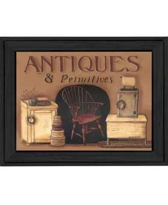 Trendy Decor 4U Antiques and Primitives By Pam Britton, Printed Wall Art, Ready to hang, Black Frame, 19" x 15"
