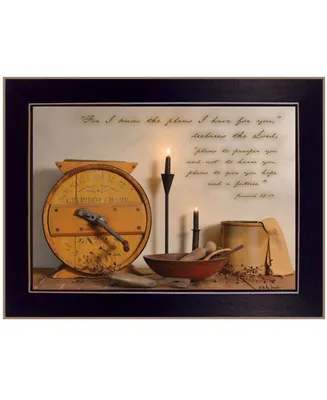 Trendy Decor 4U The Plans I Have For You by Billy Jacobs, Ready to hang Framed Print, Black Frame, 18" x 14"