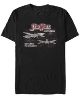 Star Wars Men's Mandalorian Outland Tie Fighter Grid T-shirt