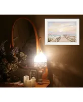 Trendy Decor 4U Ponce Inlet Jetty Sunrise by Georgia Janisse, Ready to hang Framed Print, White Frame, 21" x 15"