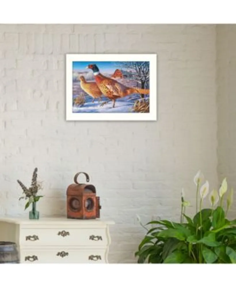 Trendy Decor 4u Frosty Morning Ringnecks By Kim Norlien Ready To Hang Framed Print Collection