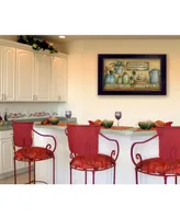 Trendy Decor 4U Country Kitchen By Mary June, Printed Wall Art, Ready to hang, Black Frame, 20" x 11"