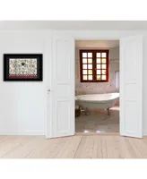 Trendy Decor 4U Bath Room by Linda Spivey, Ready to hang Framed Print, Black Frame, 19" x 15"