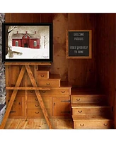 Trendy Decor 4U New Fallen Snow by Billy Jacobs, Ready to hang Framed Print, Black Frame, 27" x 21"