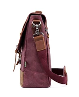 Tsd Brand Stone Creek Waxed Canvas Briefcase