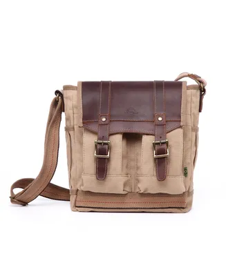 Tsd Brand Turtle Ridge 4-Pocket Canvas Crossbody Bag