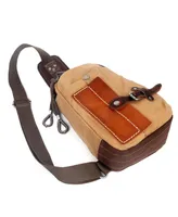 Tsd Brand Hidden Woods Canvas Sling Bag