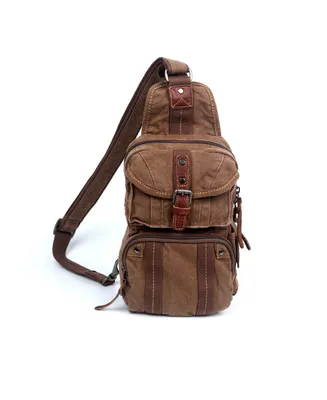 Tsd Brand Sunset Cove Canvas Sling Bag