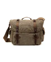 Tsd Brand Silver Road Canvas Messenger Bag