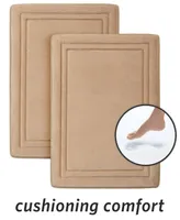 Microdry SpeedDry 17" x 24" 2-Pack Memory Foam Bath Mat Set