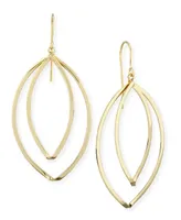 Marquise Twist Drop Earrings Set in 14k Gold