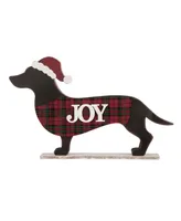 Glitzhome 21.93" L Christmas Metal Dachshund Porch Sign