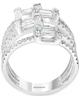 Effy Hematian Diamond Multi-Row Baguette Statement Ring (1-5/8 ct. t.w.) in 18k White Gold