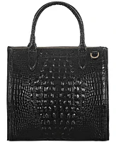 Brahmin Caroline Melbourne Embossed Leather Satchel