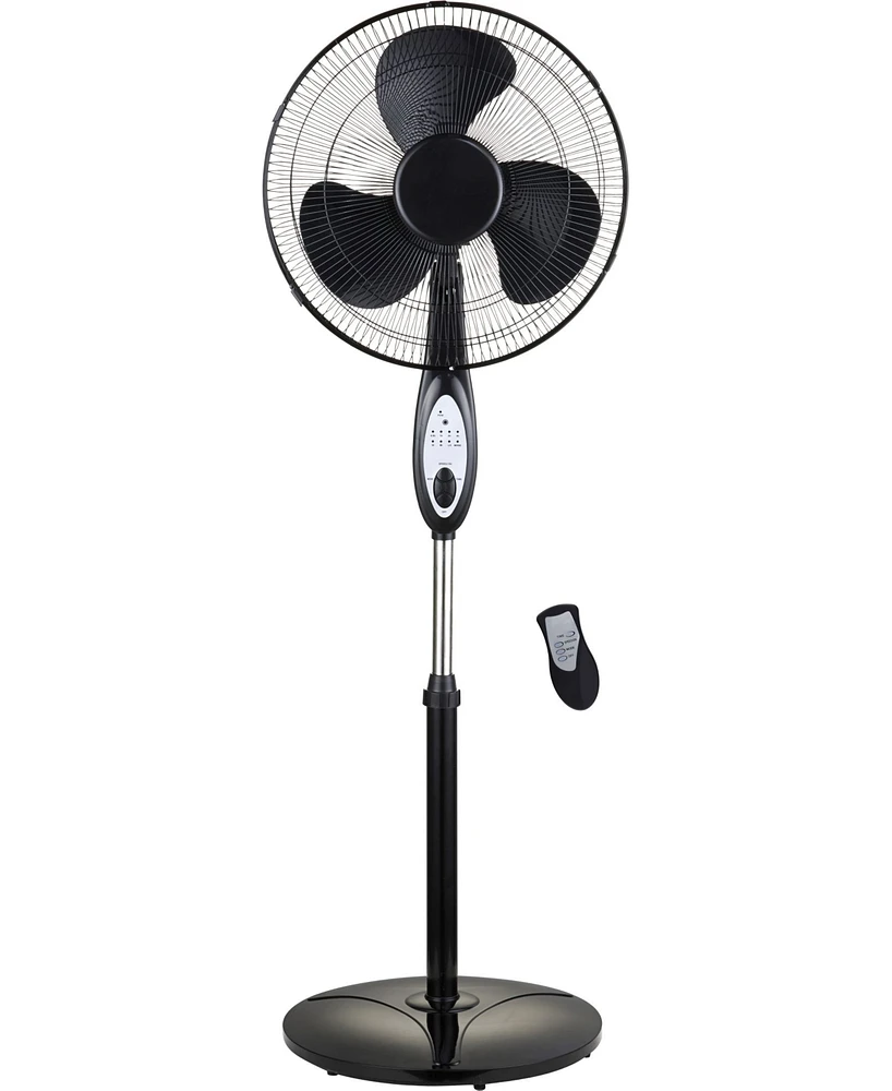 Optimus 16" Oscillating Stand Fan with Remote Control