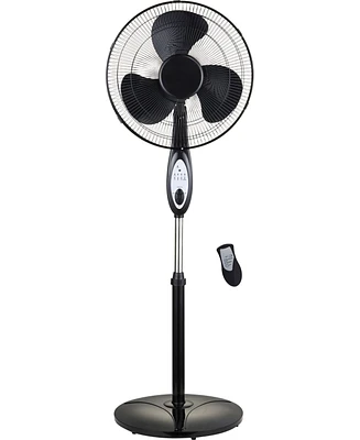 Optimus 16" Oscillating Stand Fan with Remote Control