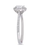 Oval Certified Diamond (3/4 ct. t.w.) Halo Engagement Ring 14k White Gold