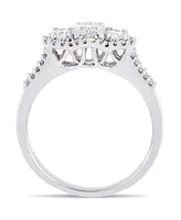 Oval-Cut Certified Diamond (1 ct. t.w.) 3-Stone Engagement Ring 14k White Gold