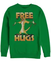 Disney Men's Lion King Timon Free Hugs, Crewneck Fleece