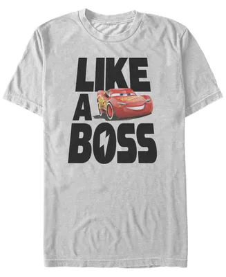 Disney Pixar Men's Cars 3 McQueen Like a Boss, Short Sleeve T-Shirt