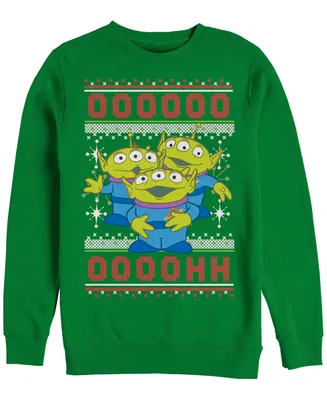 Disney Pixar Men's Toy Story Aliens Ugly Christmas Crewneck Fleece Sweatshirt