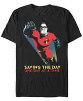 Disney Pixar Men's Incredibles Saving The Day, Short Sleeve T-Shirt