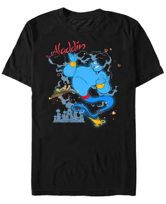 Disney Men's Aladdin Genie Sparkle Carpet Ride, Short Sleeve T-Shirt