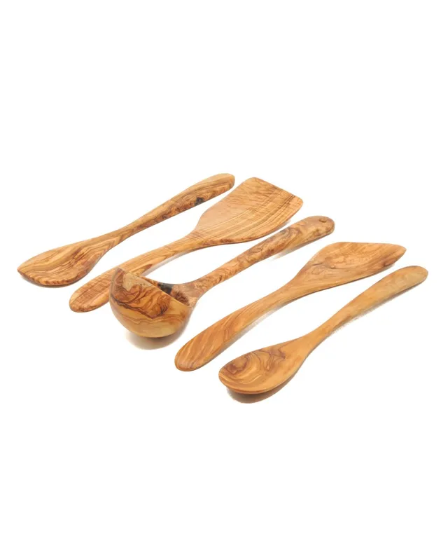 Oster Granger 5pc Cutlery Set with Halfmoon Natural Wood Block