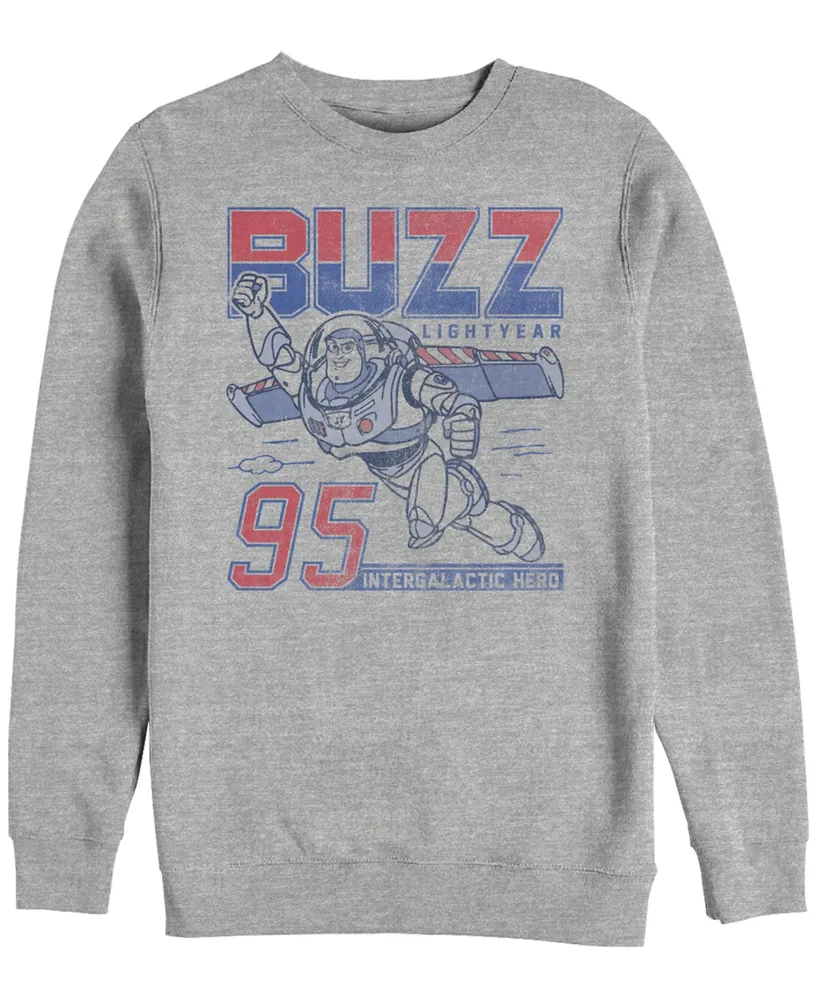 Disney Pixar Men's Toy Story Buzz Lightyear Intergalactic Hero, Crewneck Fleece