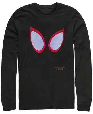 Marvel Men's Spider-Man Into the Spider-Verse Big Face, Long Sleeve T-shirt