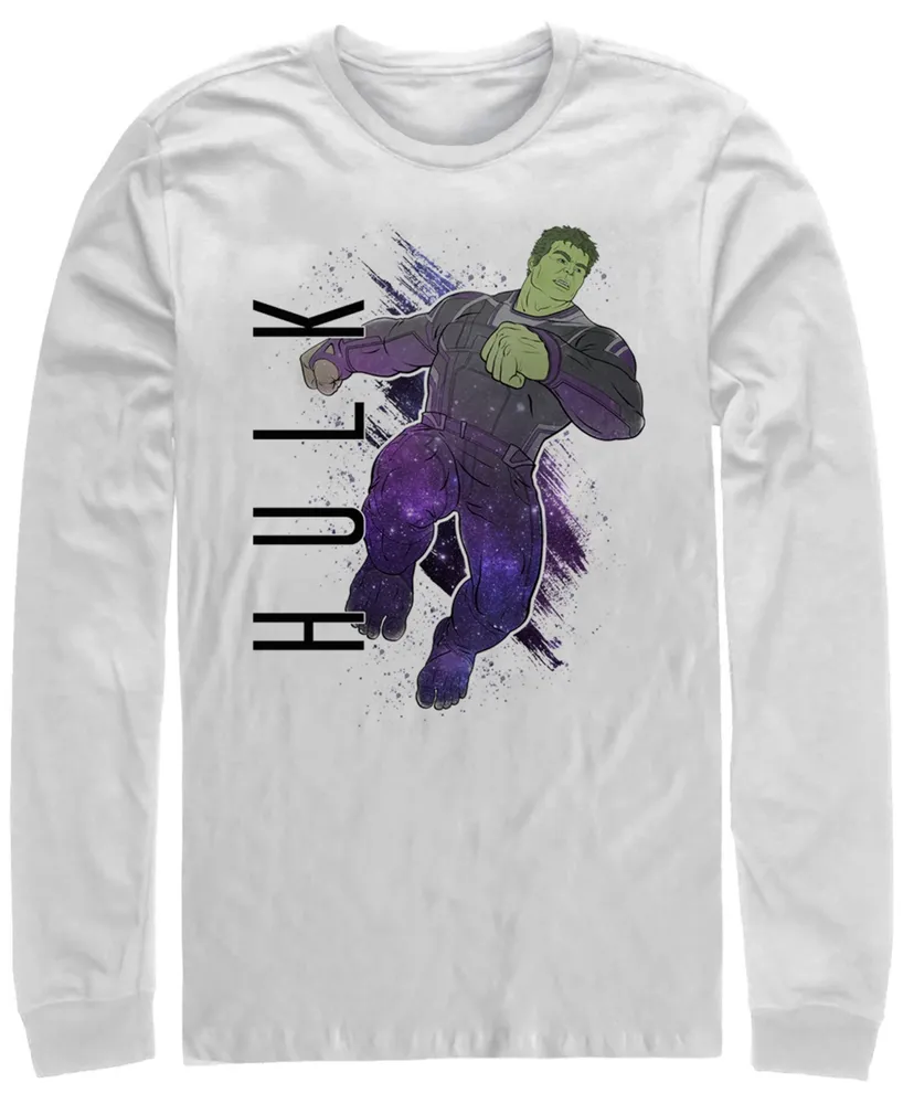 Marvel Men's Avengers Endgame Hulk Painted Portrait Poster, Long Sleeve T-shirt