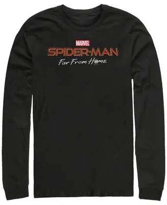 Marvel Men's Spider-Man Far From Home Logo, Long Sleeve T-shirt
