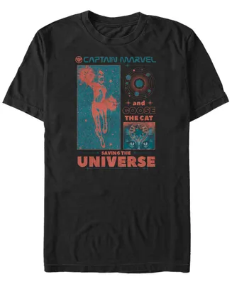 Marvel Men's Captain Saving the Universe, Short Sleeve T-shirt