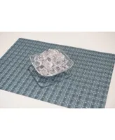 Dainty Home Checkers Woven Textilene Waterproof, Heat & Stain Resistant Washable 13" x 19" Placemat - Set of 4
