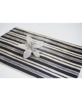 Dainty Home Reversible Metallic Place Mats Non-Slip Jagged 12" x 18" Placemats - Set of 4