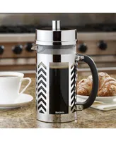 BonJour Glass and Stainless Steel Chevron 33.8-Oz. French Press