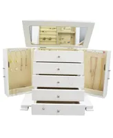 Pko Inc Wooden Jewelry Box, White