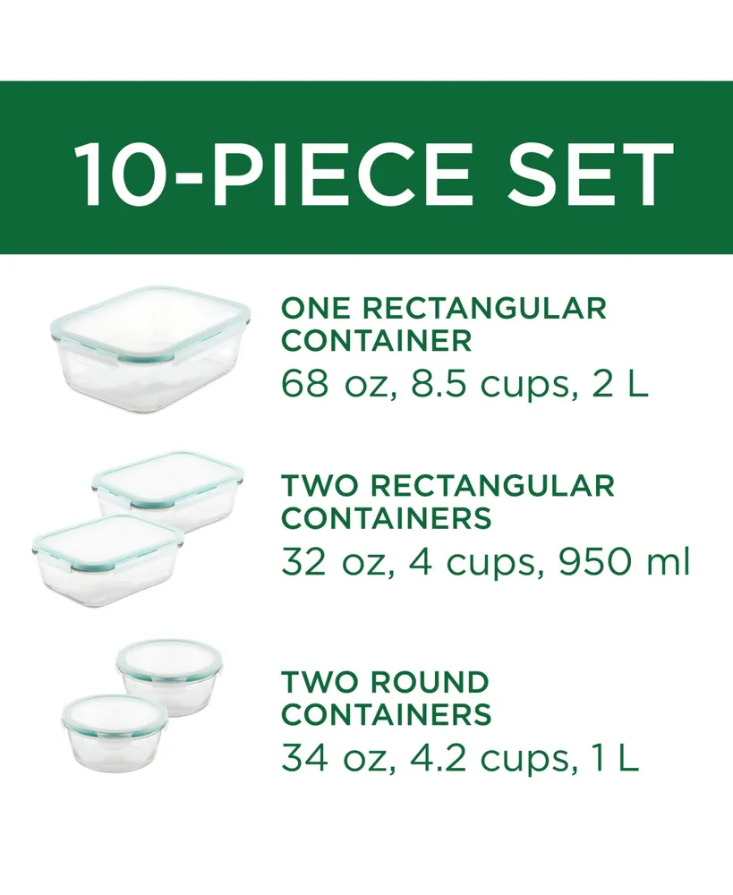 Lock n Lock Purely Better Glass 10-Pc. Food Storage Container Set