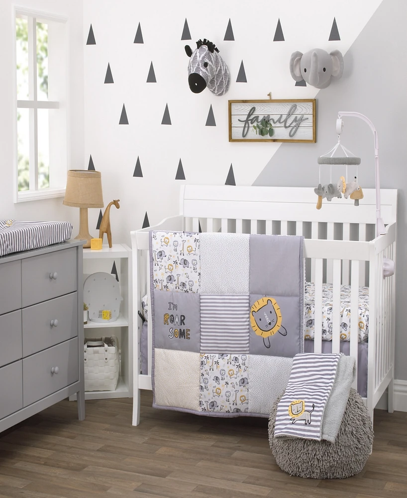 Little Love by Nojo Roarsome Lion 3-Piece Crib Bedding Set