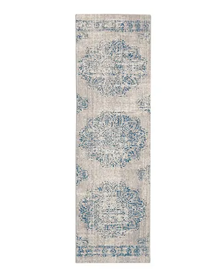 Scott Living Expressions Dharma Medallion Indigo 2'4" x 7'10" Runner Rug