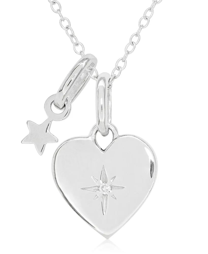 My Very Own Diamond Children's Diamond Accent Heart Necklace in Sterling Silver