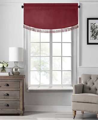 SunVeil Vanderbilt Scallop Tassel Window Valance, 50"x19"